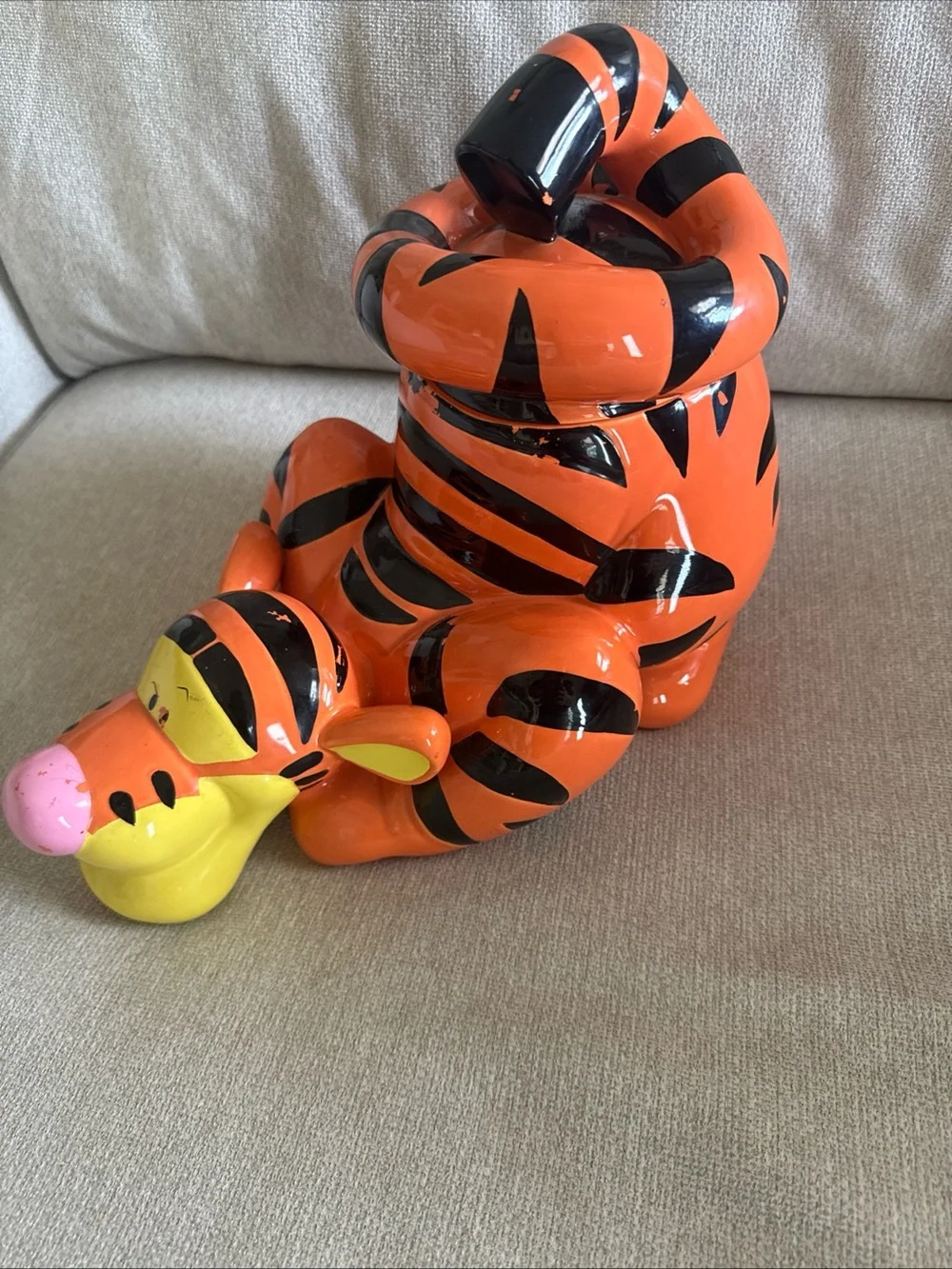 Disney Winnie The Pooh Tigger Cookie Jar 12”x9”x10” RARE!